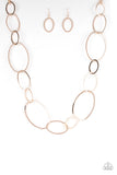 City Circuit - Rose Gold Necklace - Paparazzi Accessories