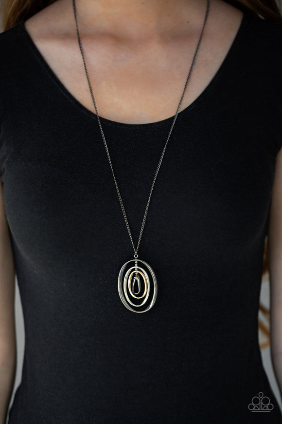 Classic Convergence - Black Necklace - Paparazzi Accessories