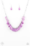 Colorfully Clustered - Purple Necklace - Paparazzi Accessories