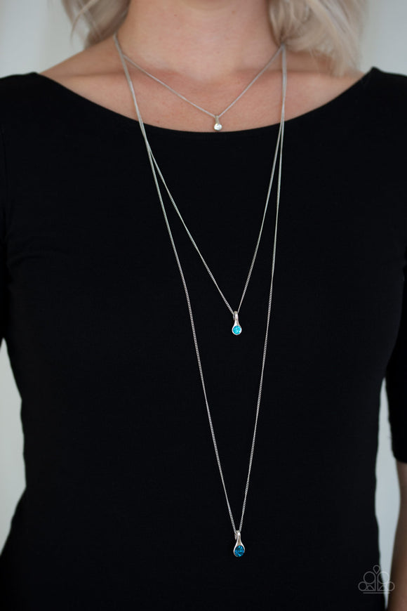 Crystal Chic - Blue Necklace - Paparazzi Accessories