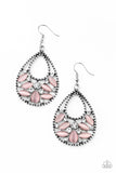 Dewy Dazzle - Pink Earrings - Paparazzi Accessories