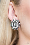 Dine and Dapper - Silver Clip-On Earrings - Paparazzi Accessories