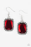 Downtown Dapper - Red Earrings - Paparazzi Accessories