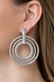 Ever Elliptical - Silver Earrings - Paparazzi Accessories