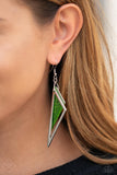 Evolutionary Edge - Green Earrings - Paparazzi Accessories