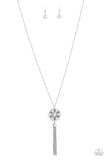 Fine Florals - Silver Necklace - Paparazzi Accessories