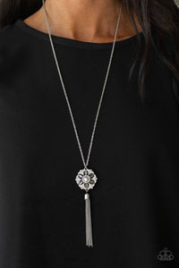 Fine Florals - Silver Necklace - Paparazzi Accessories