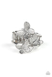Full Of Flutter - Silver Ring - Paparazzi Accessories