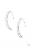 GLOW Hanging Fruit - White Post Earrings - Paparazzi Accessories
