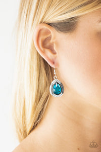 Grandmaster Shimmer - Blue Earrings - Paparazzi Accessories