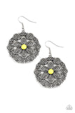 Grove Groove - Yellow Earrings - Paparazzi Accessories