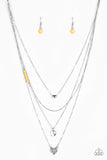 Gypsy Heart - Yellow Necklace - Paparazzi Accessories