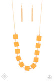 Hello, Material Girl - Orange Necklace - Paparazzi Accessories