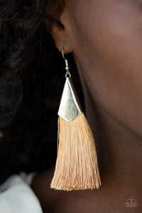 In Full PLUME - Brown Earrings - Paparazzi Accessories