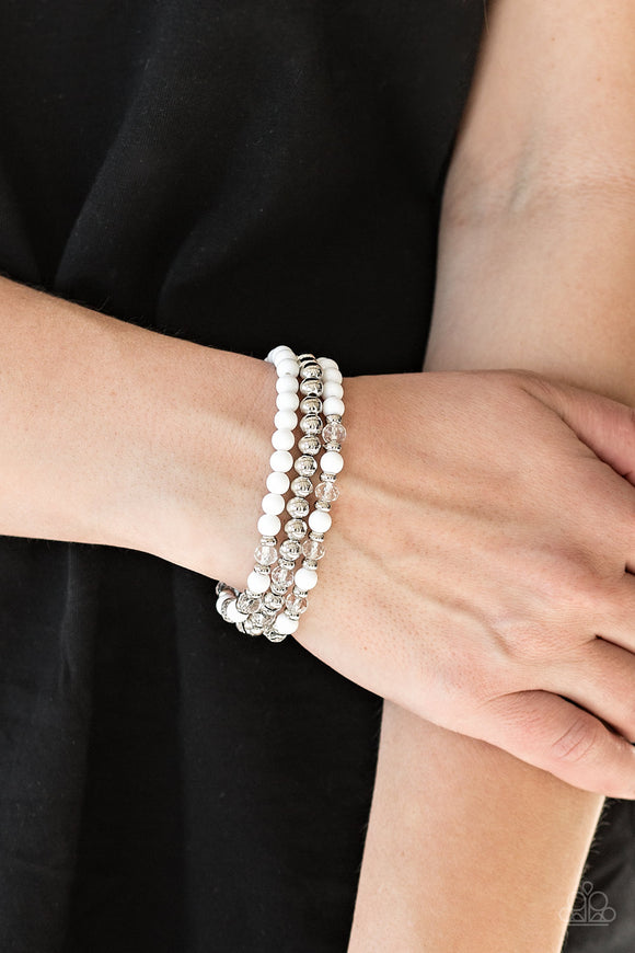 Irresistibly Irresistible - White Bracelet - Paparazzi Accessories