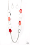 Kaleidoscope Coasts - Red Necklace - Paparazzi Accessories
