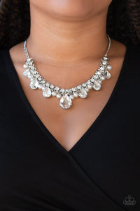 Knockout Queen - White Necklace - Paparazzi Accessories