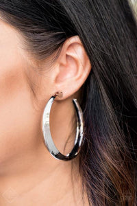 Lets Get Ready To Rumble! - Silver Earrings - Paparazzi Accessories