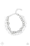 Life Of The Block Party - White Bracelet - Paparazzi Accessories