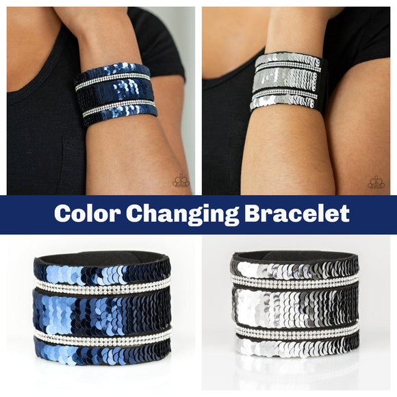 MERMAID Service - Blue Bracelet - Paparazzi Accessories