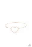 Make Yourself HEART - Rose Gold Bracelet - Paparazzi Accessories