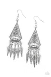 Me Oh MAYAN - Silver Earrings - Paparazzi Accessories