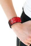 Mer-mazingly Mermaid - Red Bracelet - Paparazzi Accessories