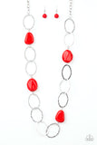 Modern Day Malibu - Red Necklace - Paparazzi Accessories