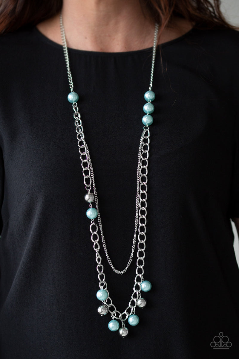 The MAINLAND Event Blue Wooden Bead Urban Necklace