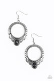 Natural Springs - Black Earrings - Paparazzi Accessories
