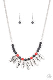 Neutral TERRA-tory - Red Necklace - Paparazzi Accessories