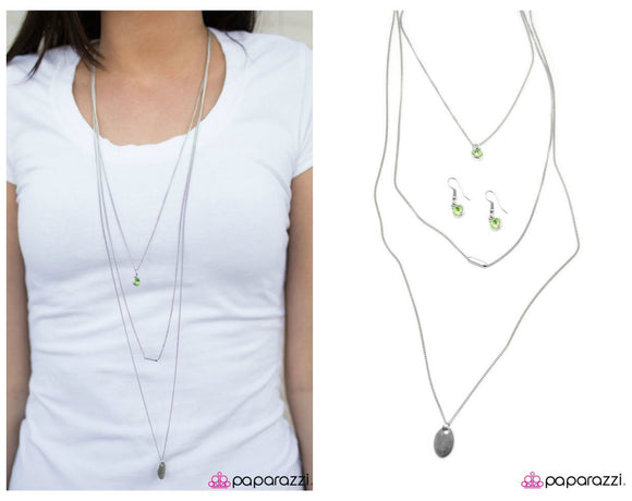 Never Look Back - Green Necklace - Paparazzi Accessories