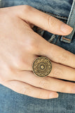 One in a MEDALLION - Brass Ring - Paparazzi Accessories