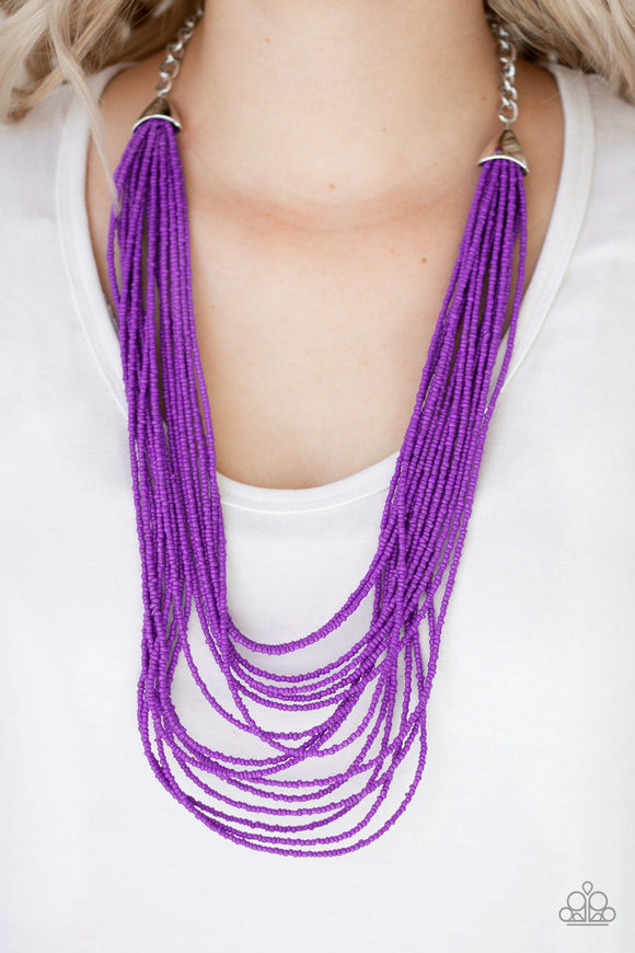 Peacefully Pacific - Purple Necklace - Paparazzi Acessories