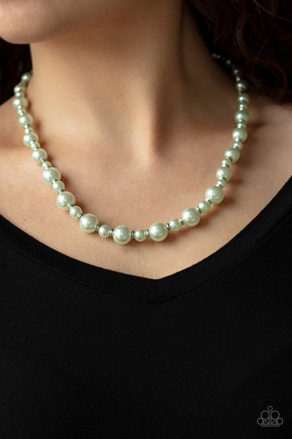 Pearl Heirloom - Green Necklace - Paparazzi Accessories
