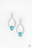 Pony Up - Blue Earrings - Paparazzi Accessories