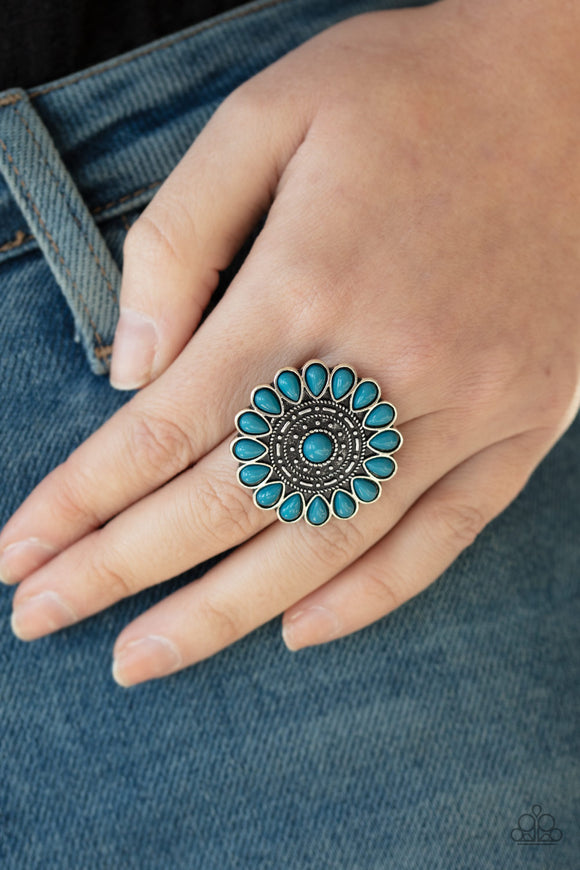 Posy Paradise - Blue Ring - Paparazzi Accessories