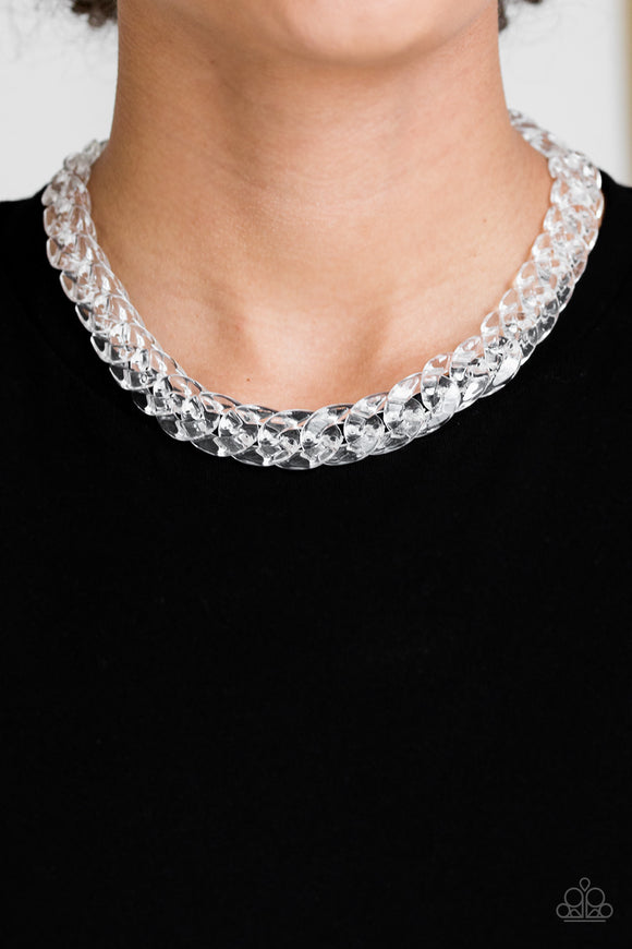 Put It On Ice - White Necklace - Paparazzi Accessories