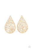 REIGN-Storm - Gold Earrings - Paparazzi Accessories