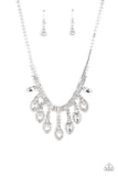 Reigning Romance - White Necklace - Paparazzi Accessories