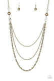 RITZ It All - Brass Necklace - Paparazzi Accessories