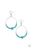 Retro Rural - Blue Earrings - Paparazzi Accessories