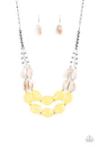 Seacoast Sunset - Yellow Necklace - Paparazzi Accessories