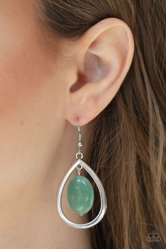 Seasonal Simplicity - Green Earrings - Paparazzi Accessories