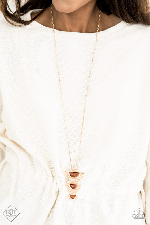 Serene Sheen - Gold Necklace - Paparazzi Accessories