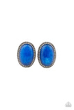 Shiny Sediment - Blue Earrings - Paparazzi Accessories