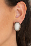 Shiny Sediment - Copper Earrings - Paparazzi Accessories