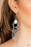 Southern Spearhead - White Earrings - Paparazzi Accessories