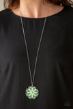 Spin Your PINWHEELS - Green Necklace - Paparazzi Accessories