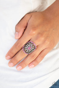 Springtime Shimmer - Pink Ring - Paparazzi Accessories